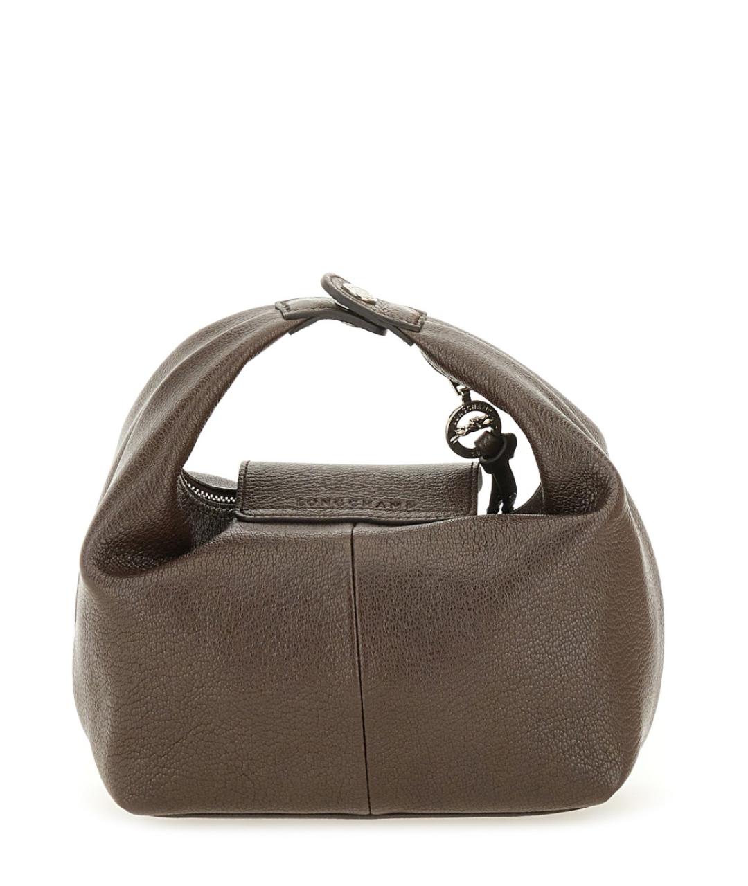 LONGCHAMP Коричневая кожаная сумка через плечо, фото 2
