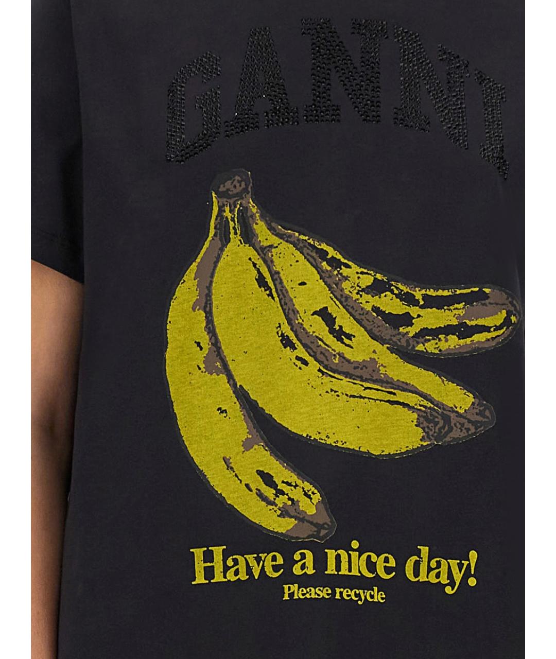 GANNI Серая хлопковая футболка, фото 5