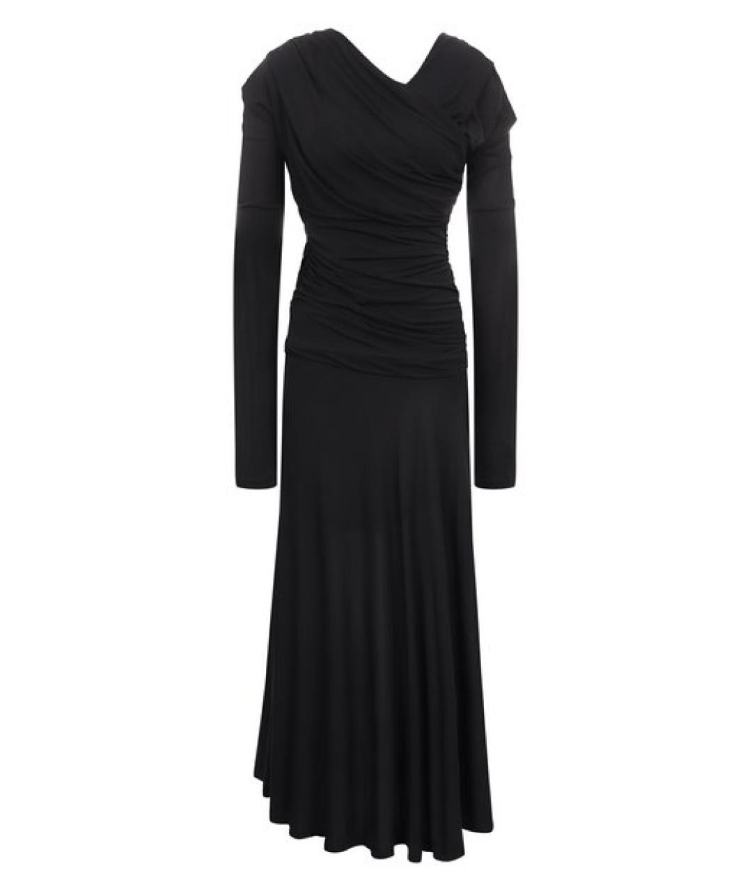 GANNI Черное вискозное повседневное платье, фото 1