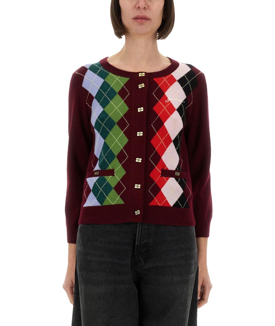 GANNI Мульти шерстяной джемпер / свитер, фото 2