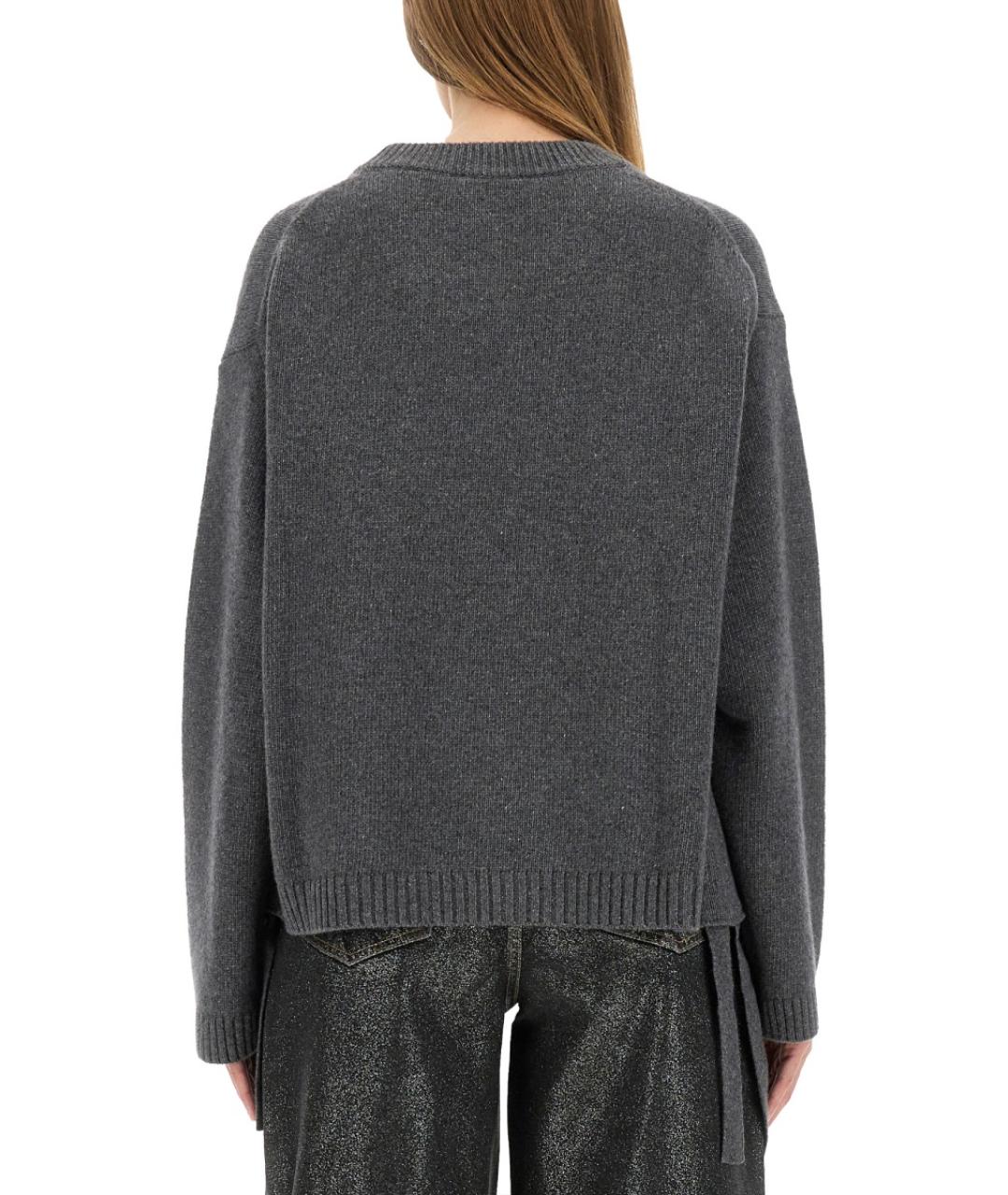GANNI Серый шерстяной джемпер / свитер, фото 4