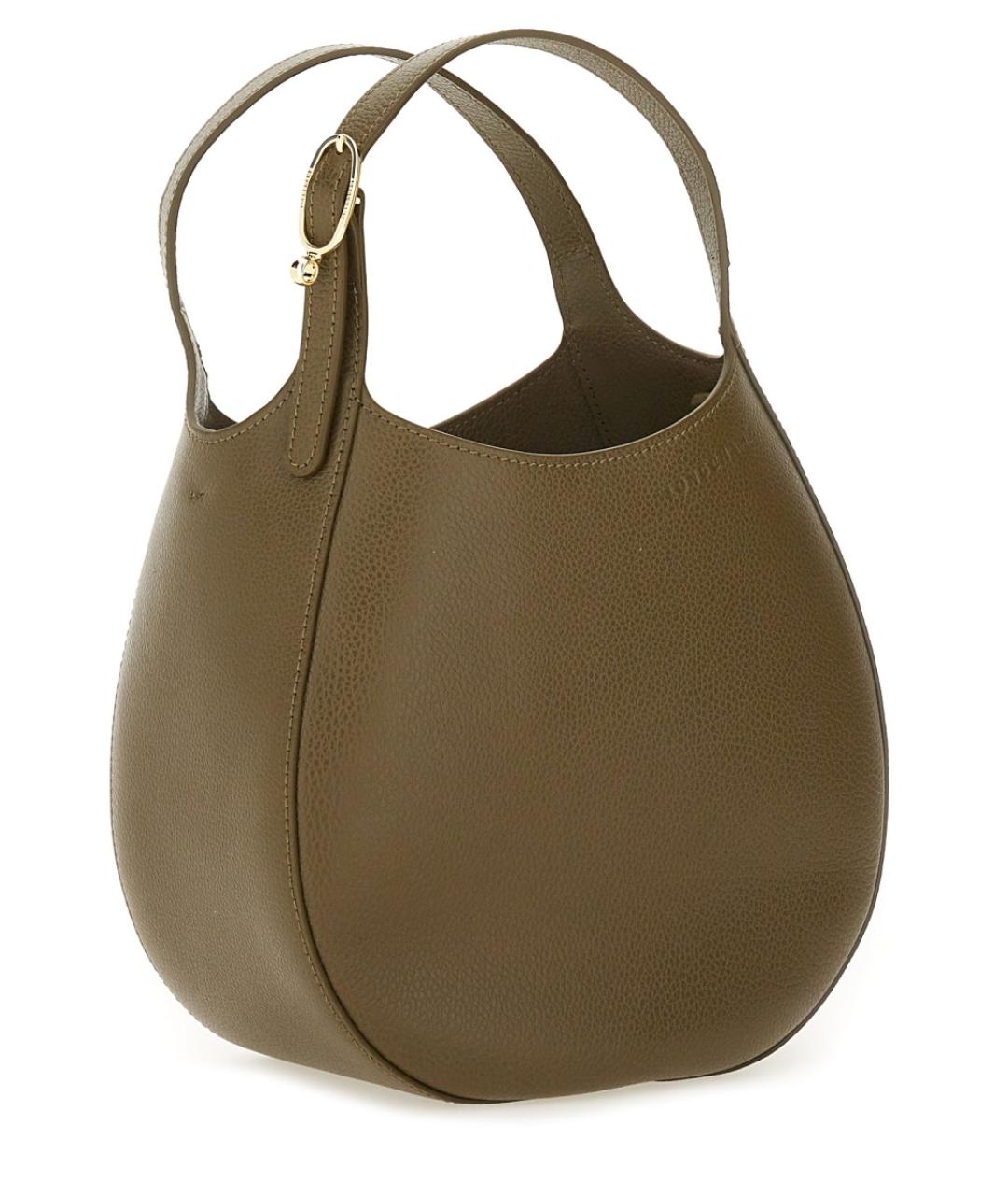 LONGCHAMP Хаки кожаная сумка тоут, фото 3