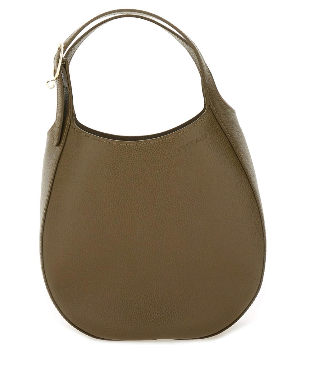 LONGCHAMP Хаки кожаная сумка тоут, фото 1