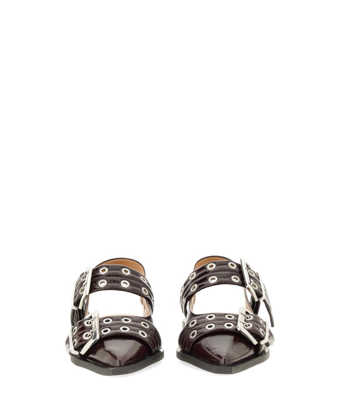 GANNI Бордовые синтетические балетки, фото 6