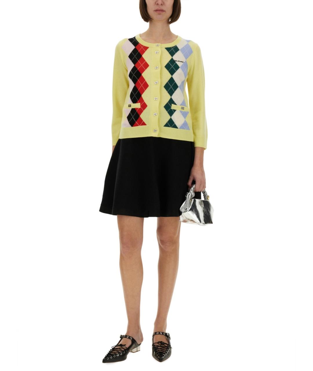 GANNI Мульти шерстяной кардиган, фото 3