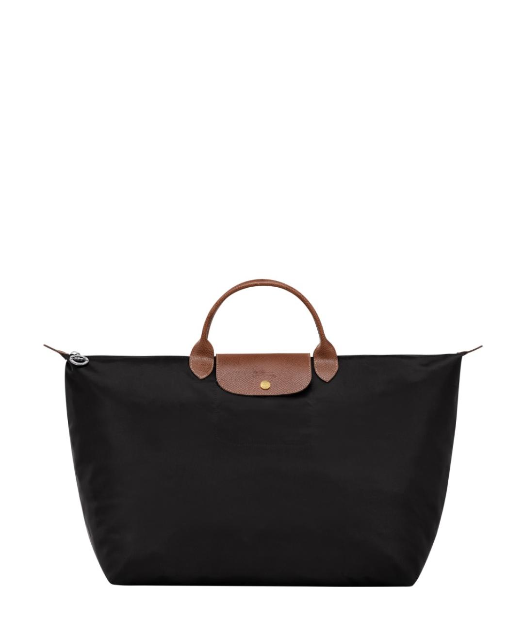 LONGCHAMP Черная синтетическая сумка тоут, фото 1