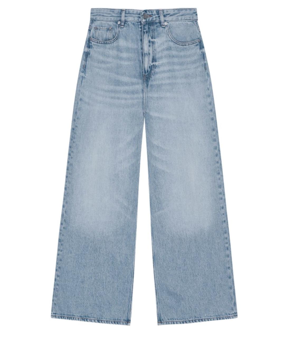 GANNI Синие хлопковые прямые джинсы, фото 1