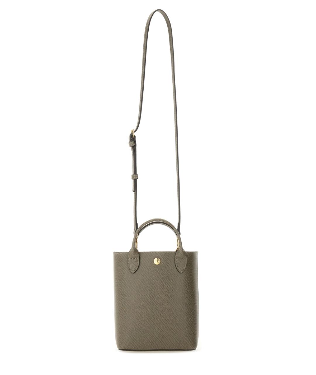 LONGCHAMP Хаки кожаная сумка тоут, фото 4