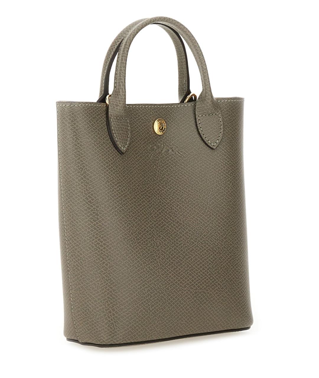 LONGCHAMP Хаки кожаная сумка тоут, фото 3
