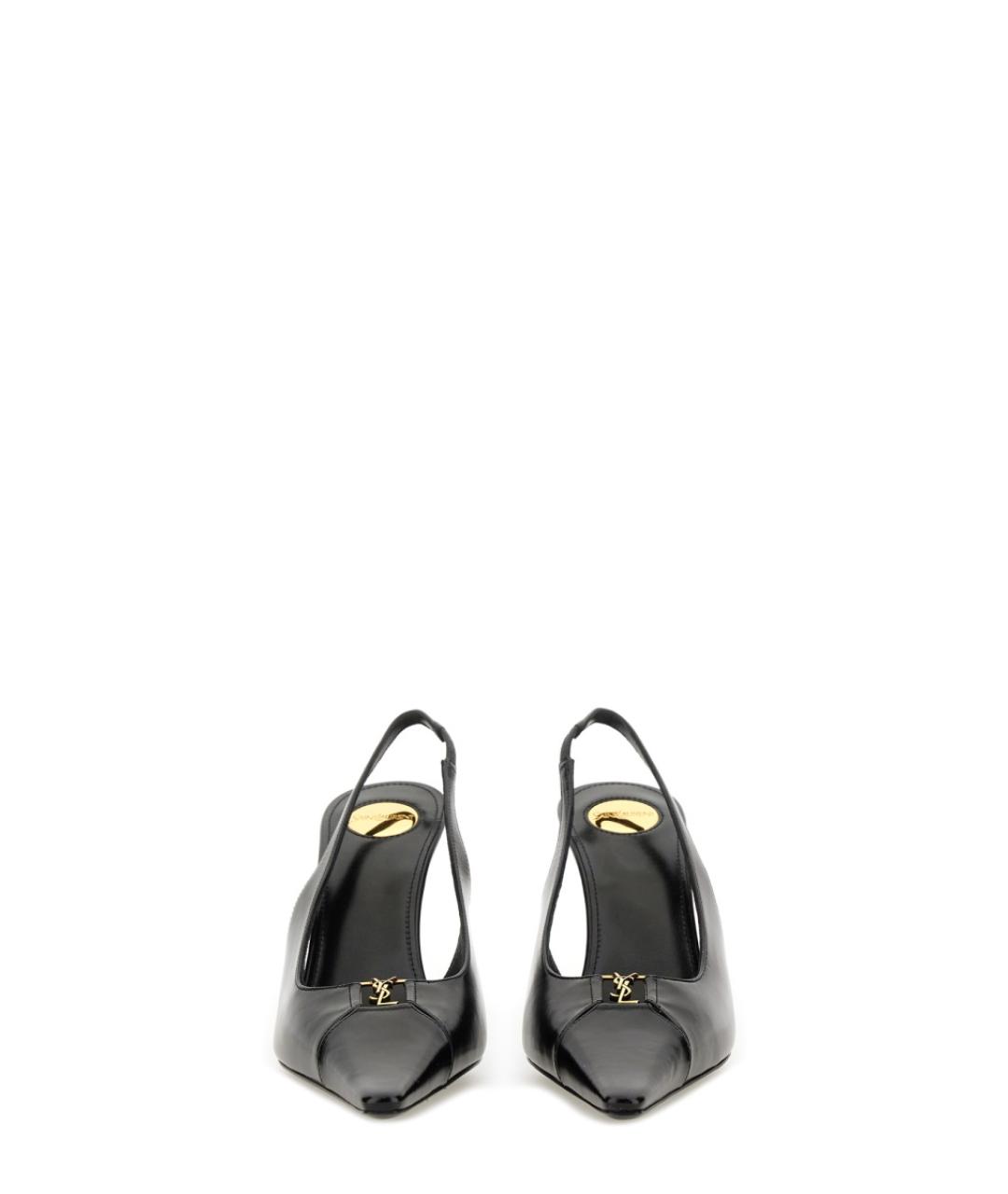 SAINT LAURENT Черные кожаные туфли, фото 6