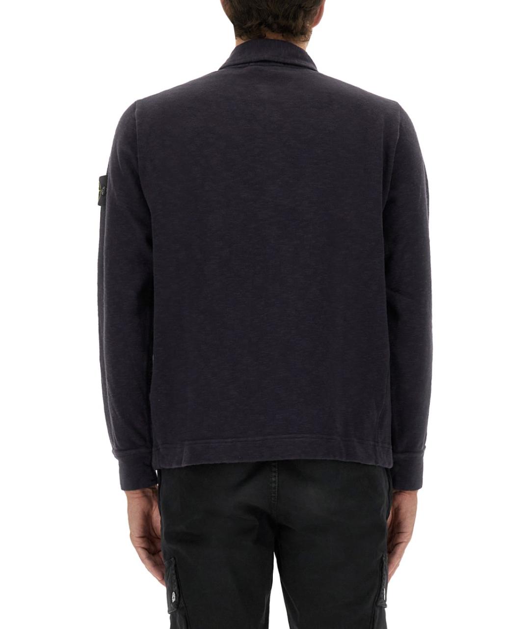 STONE ISLAND Синее хлопковое поло с коротким рукавом, фото 4