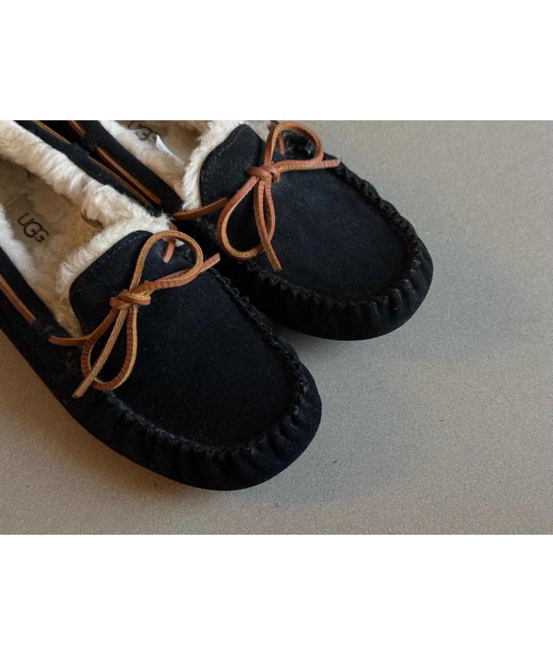 UGG AUSTRALIA Темно-синие замшевые мокасины, фото 5