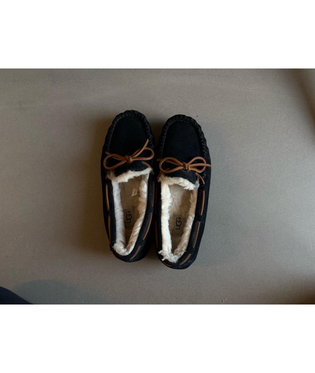 UGG AUSTRALIA Темно-синие замшевые мокасины, фото 3