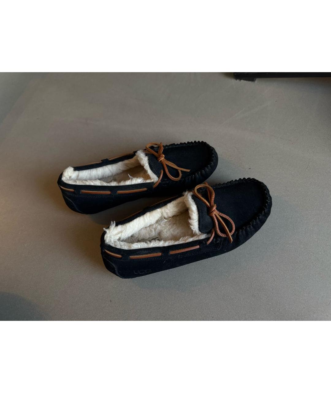 UGG AUSTRALIA Темно-синие замшевые мокасины, фото 2