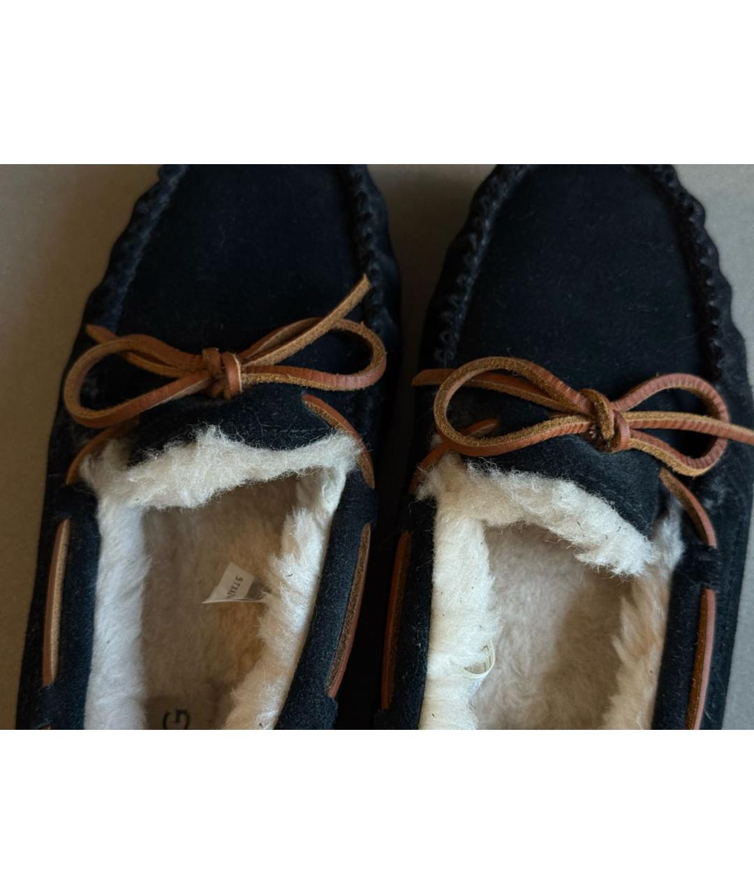 UGG AUSTRALIA Темно-синие замшевые мокасины, фото 6