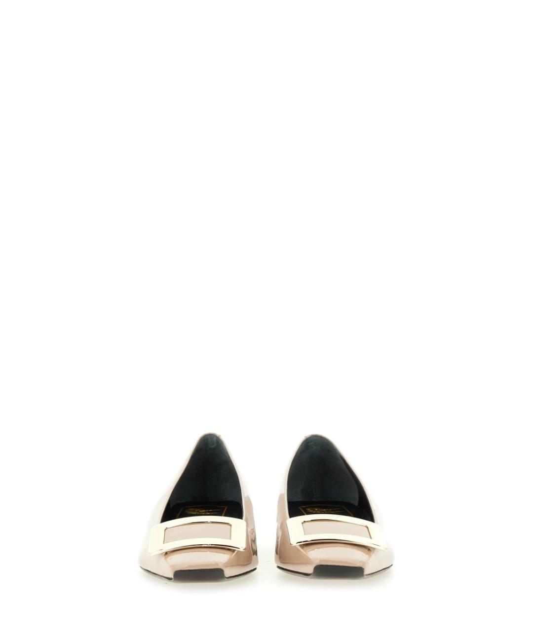 ROGER VIVIER Бежевые кожаные балетки, фото 4