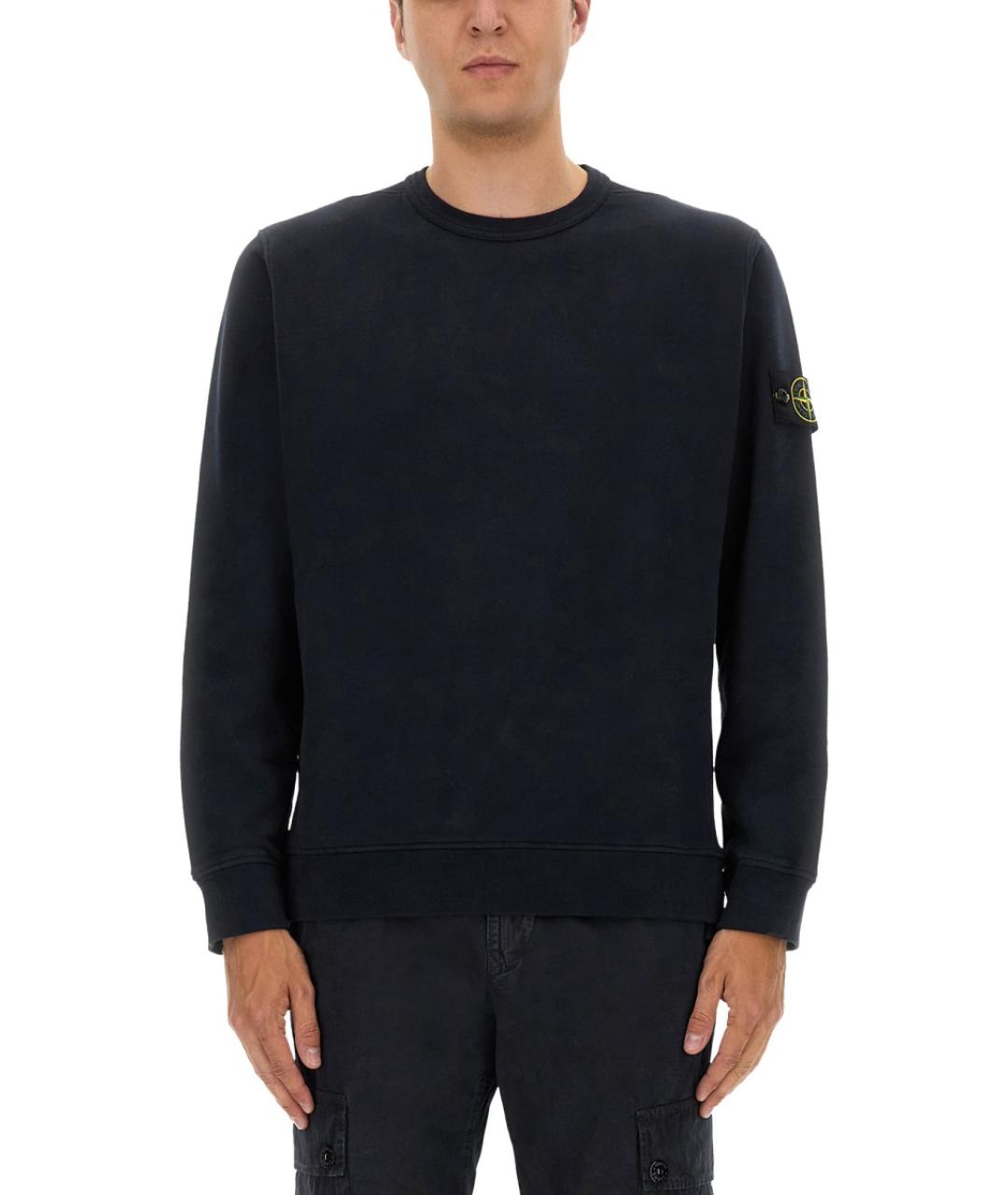 STONE ISLAND Синяя хлопковая водолазка, фото 5