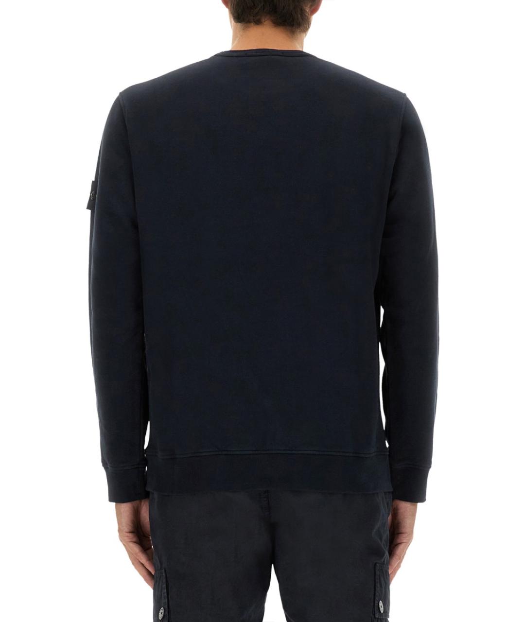 STONE ISLAND Синяя хлопковая водолазка, фото 3
