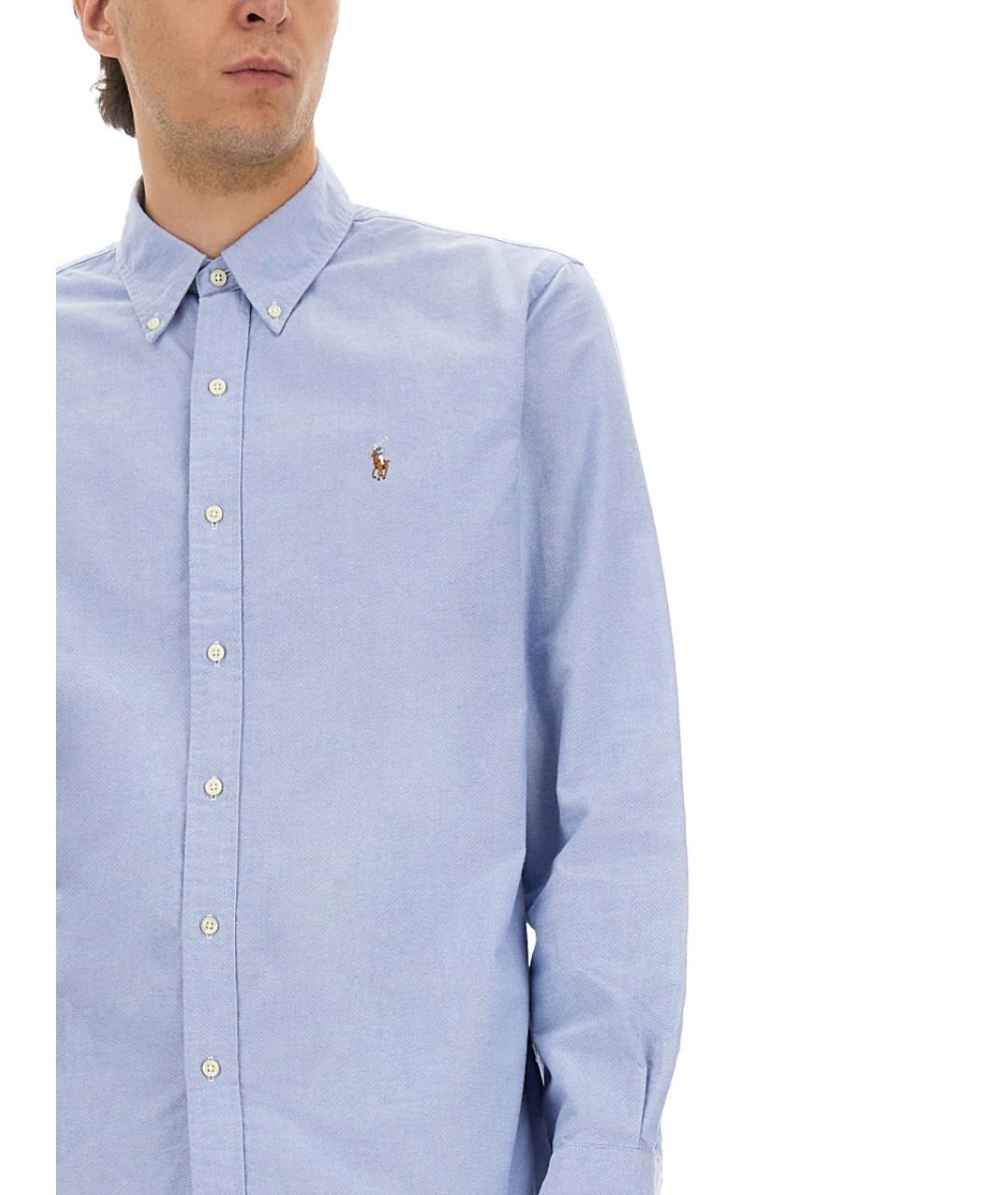 POLO RALPH LAUREN Синяя хлопковая кэжуал рубашка, фото 5
