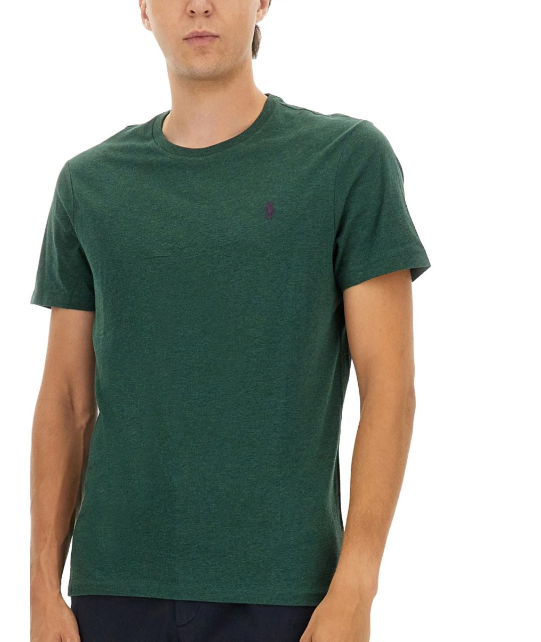 POLO RALPH LAUREN Зеленая хлопковая футболка, фото 4