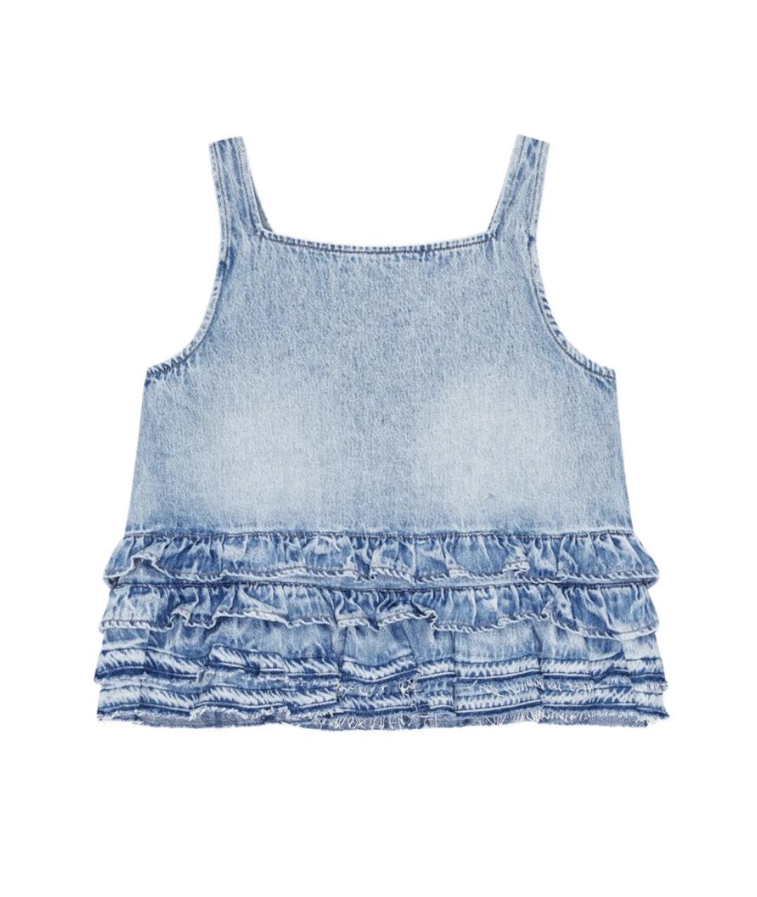 GANNI Синяя хлопковая блузы, фото 1