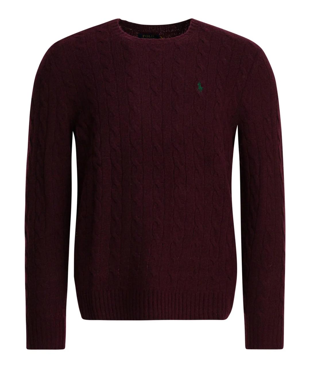 POLO RALPH LAUREN Бордовый шерстяной джемпер / свитер, фото 1