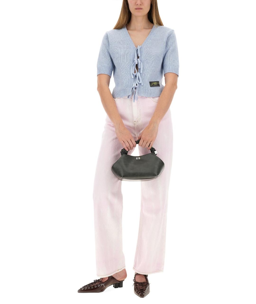 GANNI Голубой шерстяной джемпер / свитер, фото 3