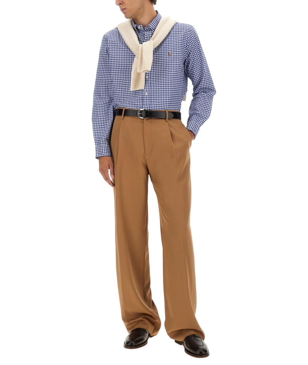 POLO RALPH LAUREN Синяя хлопковая кэжуал рубашка, фото 3