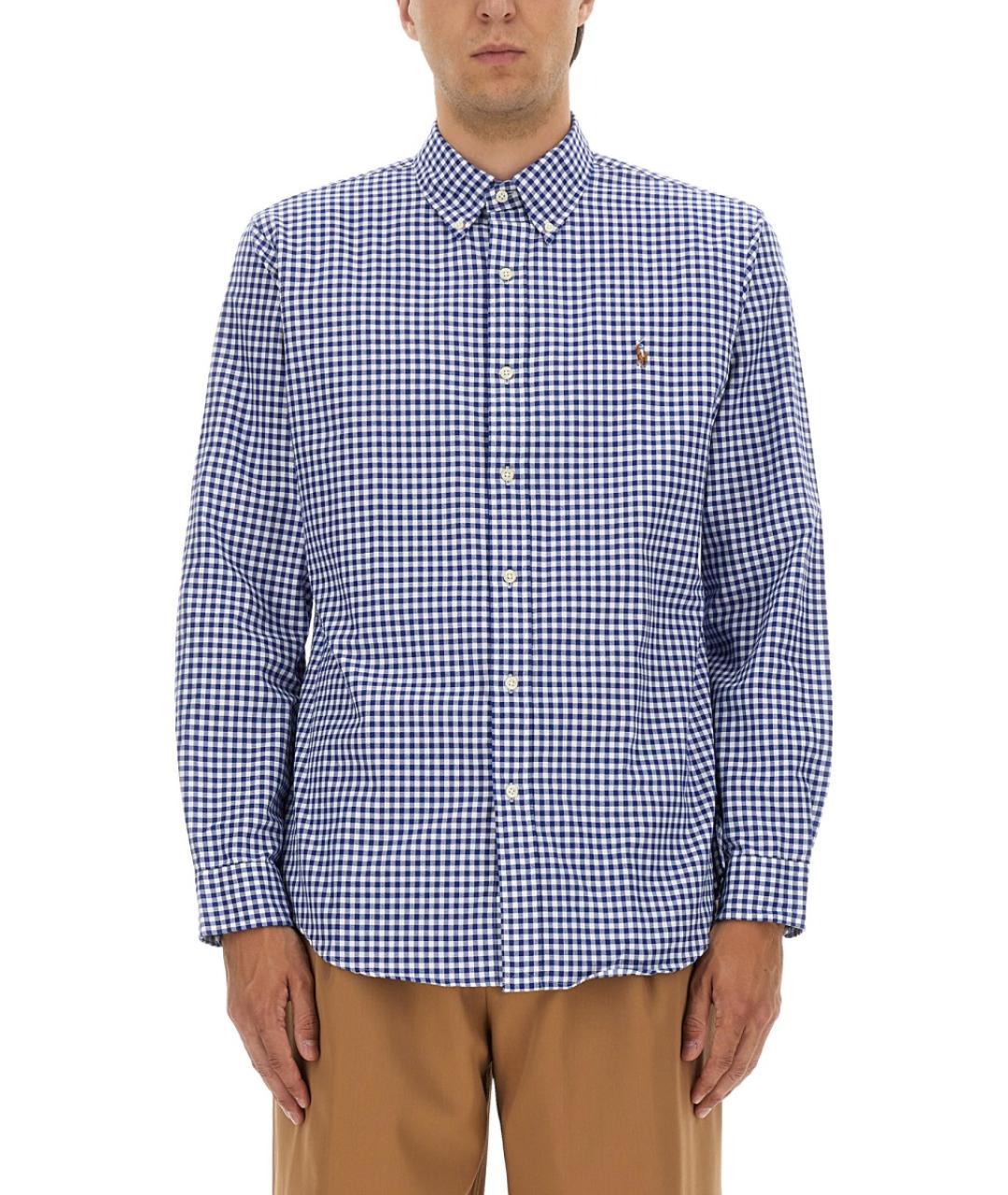 POLO RALPH LAUREN Синяя хлопковая кэжуал рубашка, фото 2