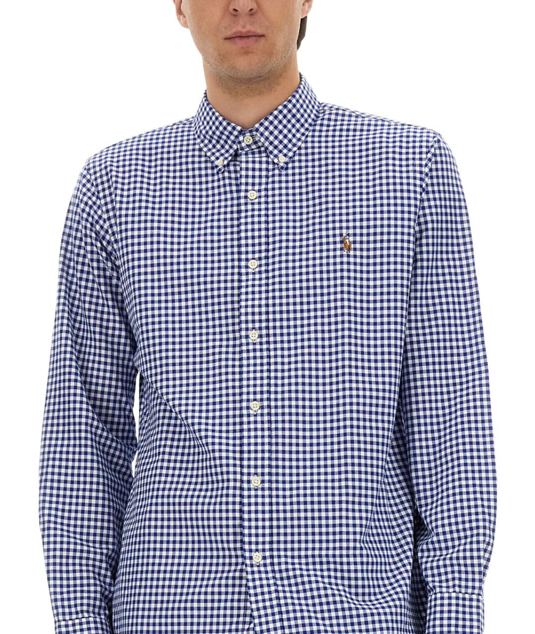 POLO RALPH LAUREN Синяя хлопковая кэжуал рубашка, фото 5