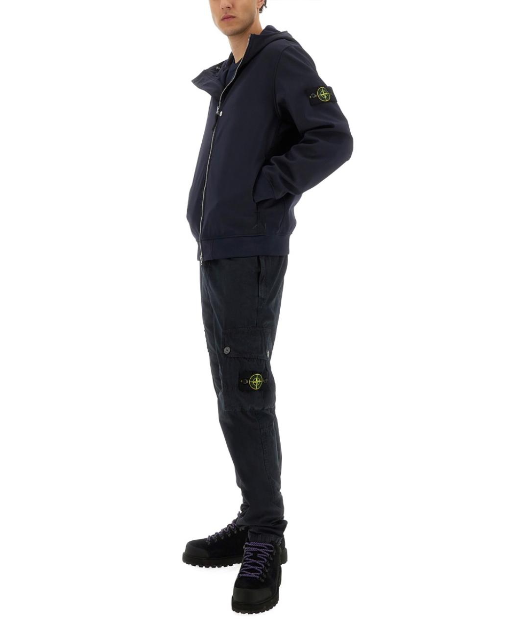 STONE ISLAND Синяя полиэстеровая куртка, фото 3