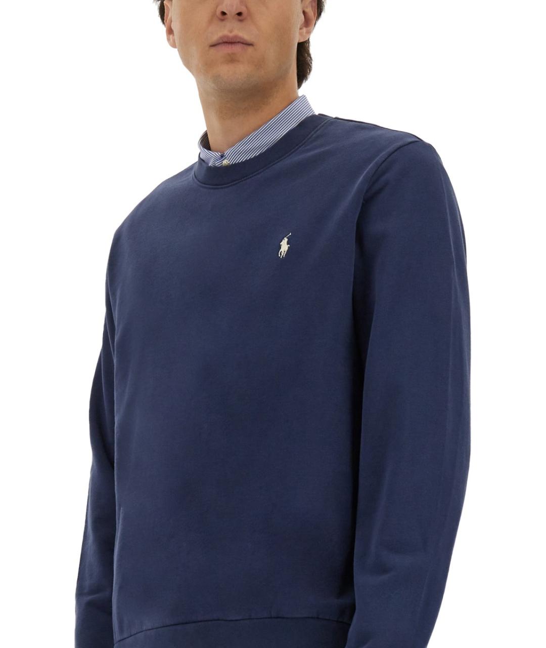 POLO RALPH LAUREN Синий хлопковый джемпер / свитер, фото 5