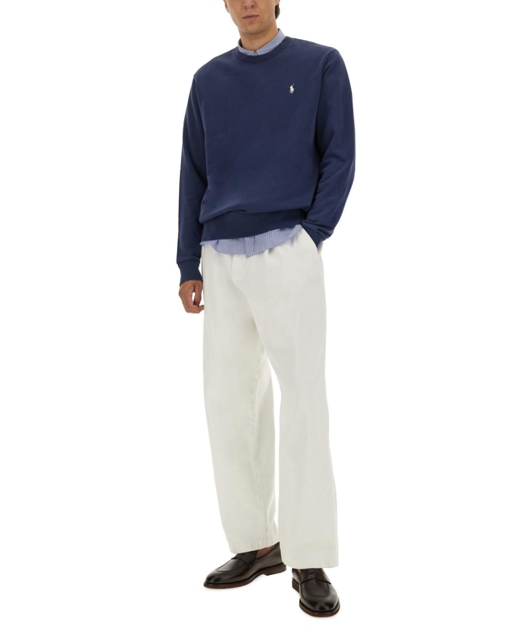 POLO RALPH LAUREN Синий хлопковый джемпер / свитер, фото 3