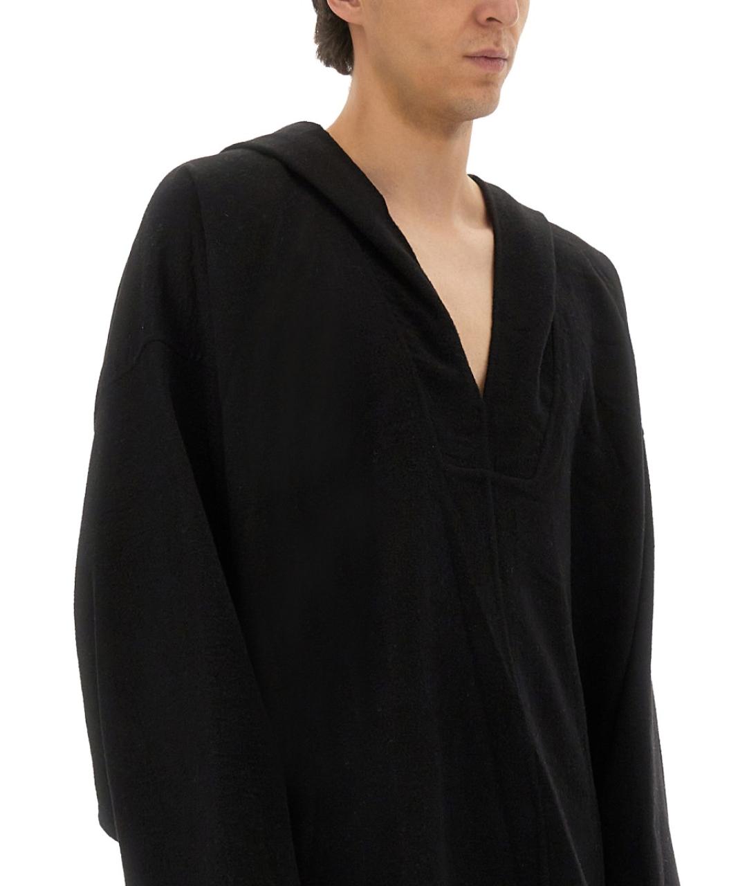 RICK OWENS Черная кашемировая куртка, фото 4