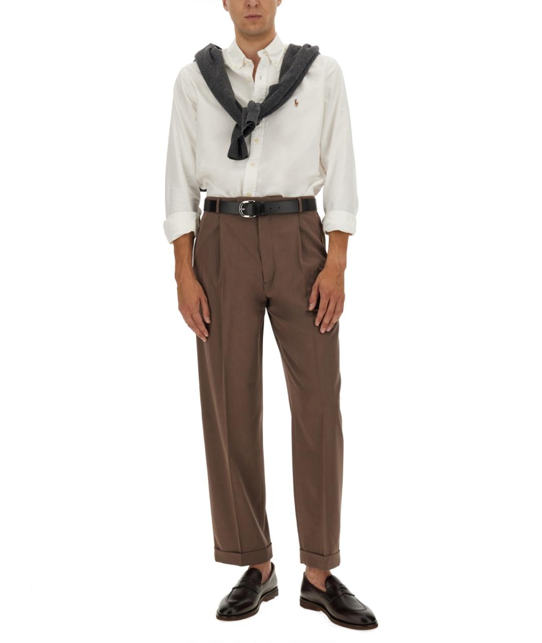 POLO RALPH LAUREN Белая хлопковая кэжуал рубашка, фото 3