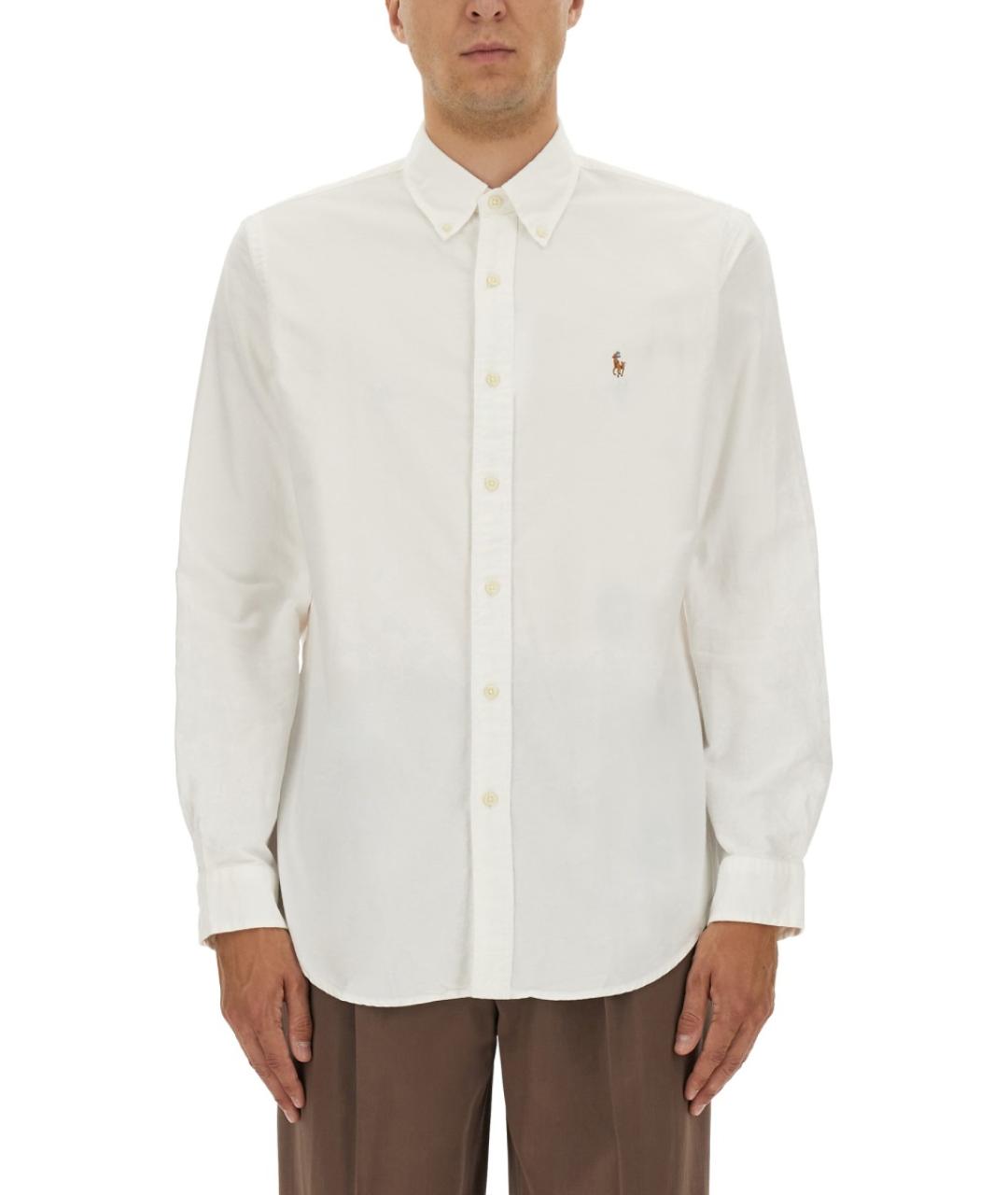 POLO RALPH LAUREN Белая хлопковая кэжуал рубашка, фото 2