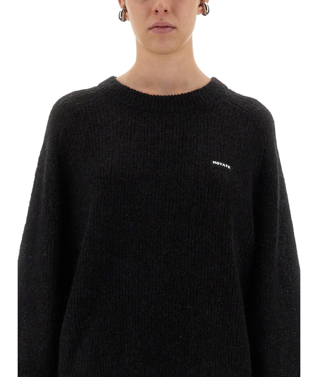 ROTATE Черный шерстяной джемпер / свитер, фото 5