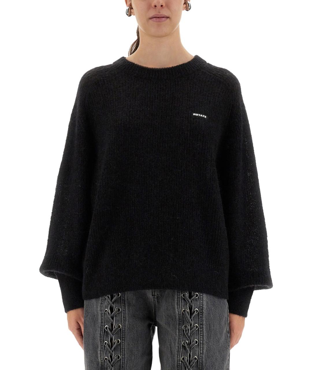ROTATE Черный шерстяной джемпер / свитер, фото 2