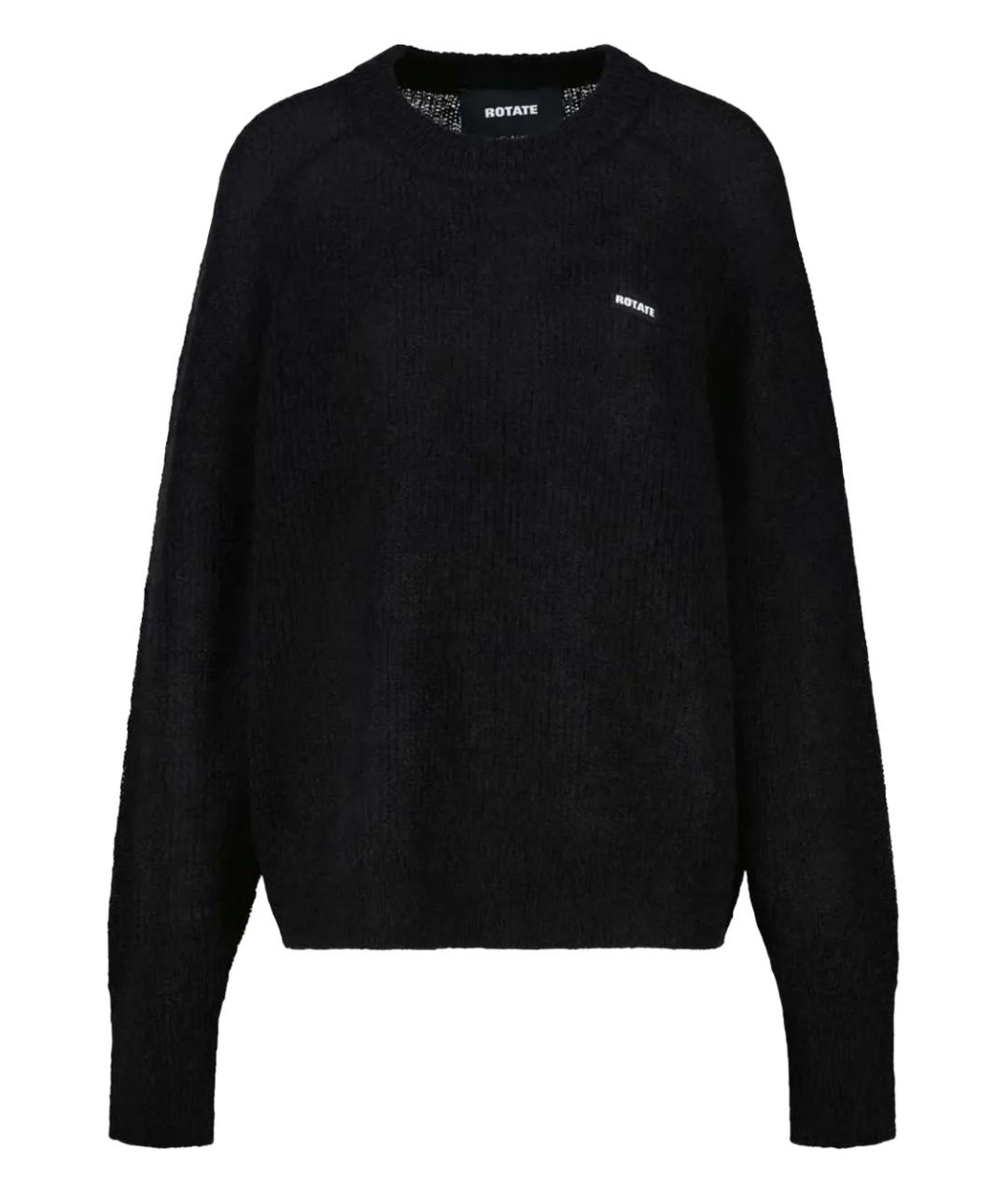 ROTATE Черный шерстяной джемпер / свитер, фото 1
