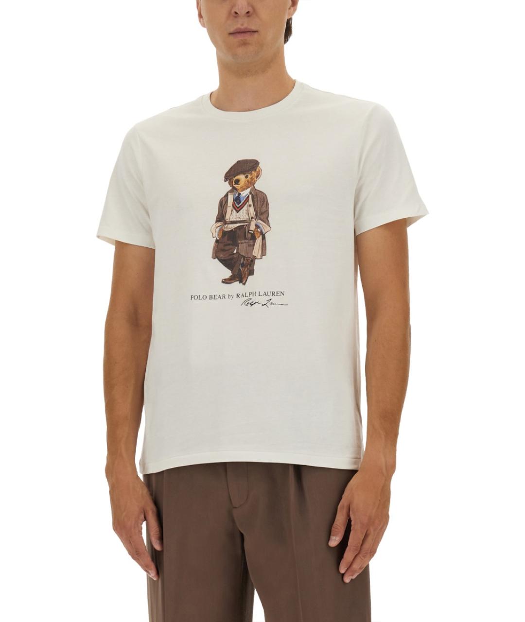 POLO RALPH LAUREN Белая хлопковая футболка, фото 5