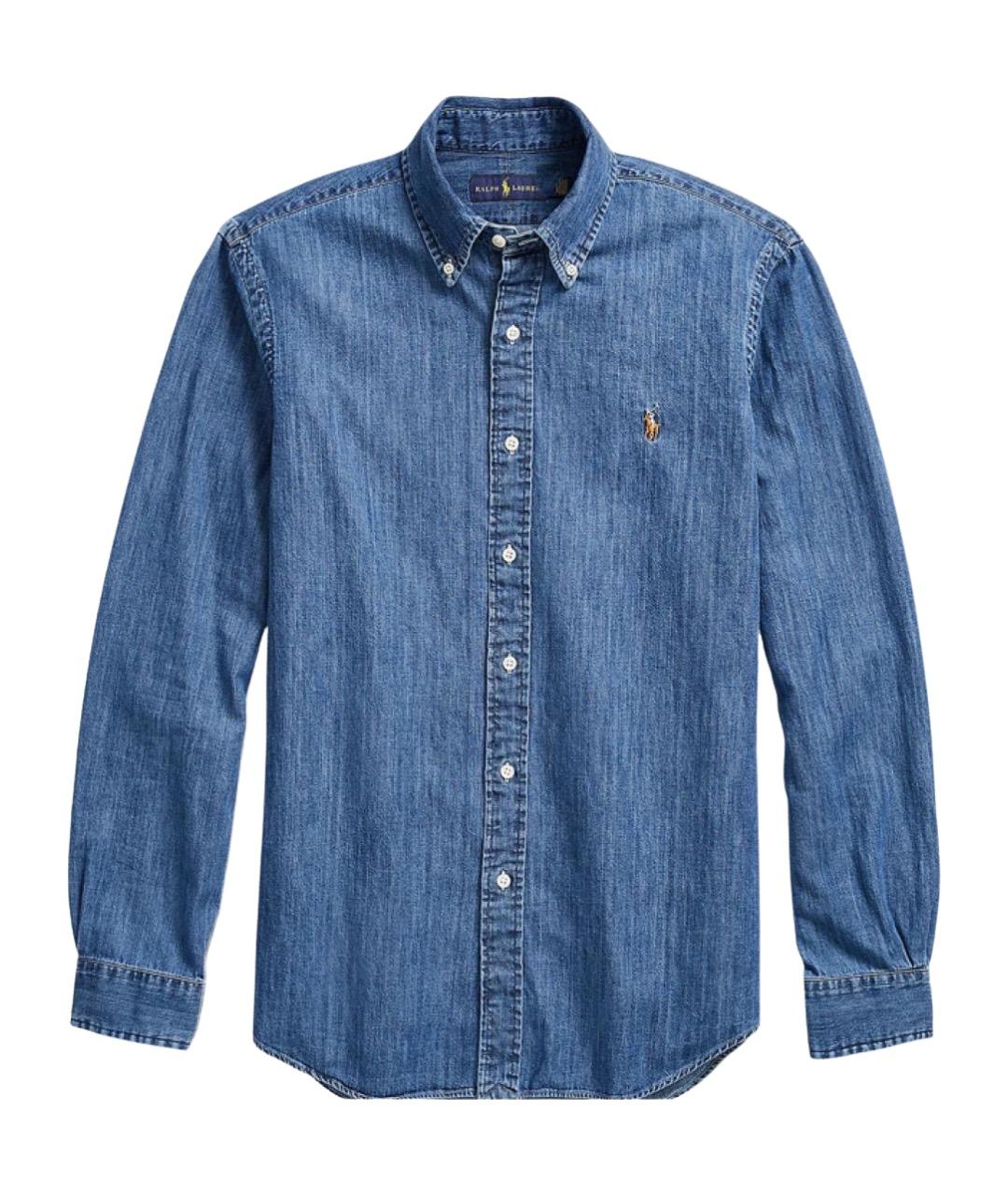 POLO RALPH LAUREN Синяя хлопковая кэжуал рубашка, фото 1