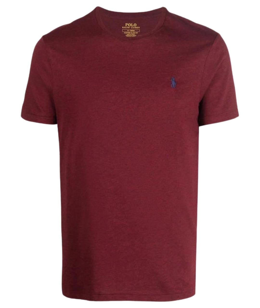 POLO RALPH LAUREN Бордовая хлопковая футболка, фото 1