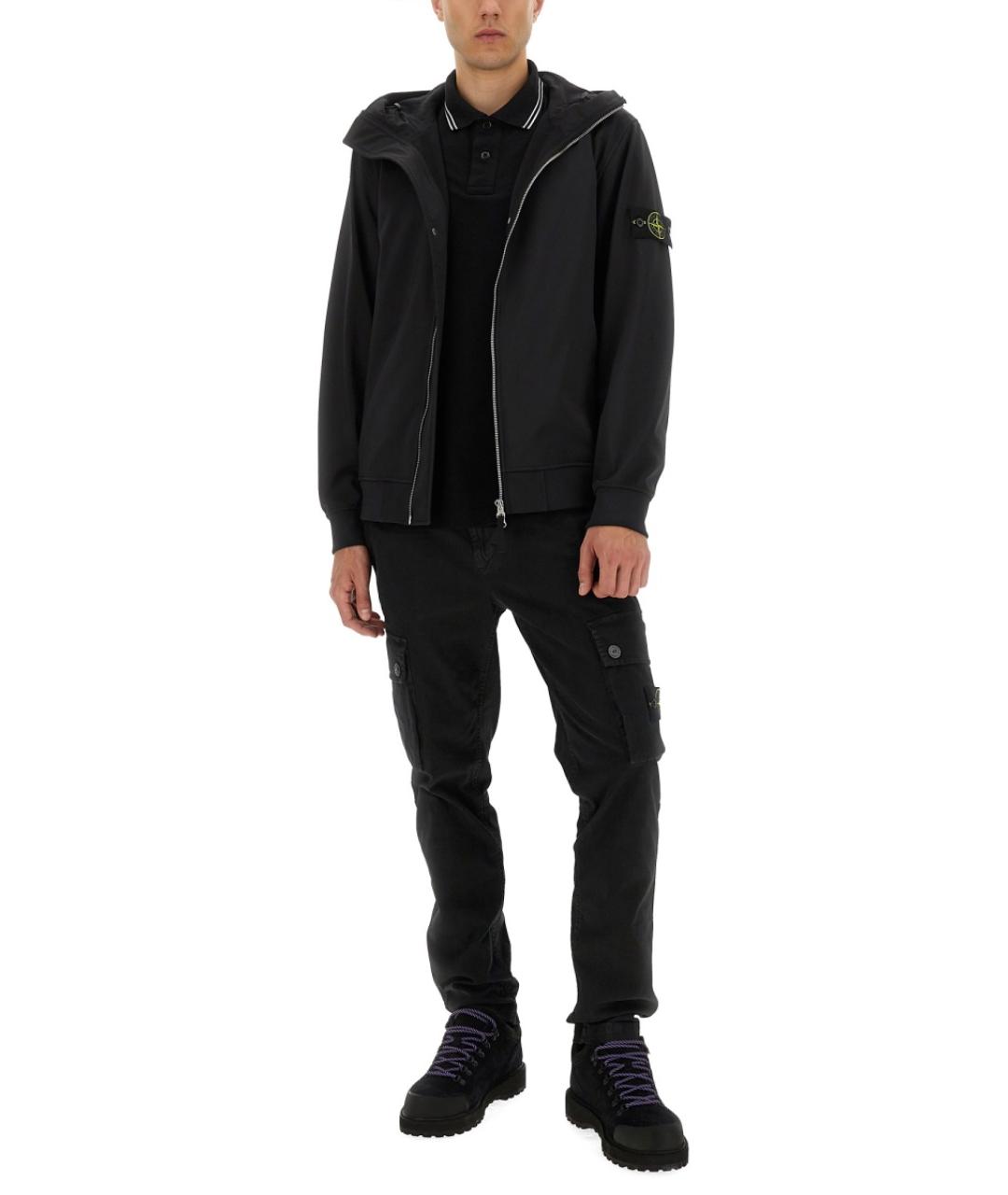 STONE ISLAND Черная полиэстеровая куртка, фото 3