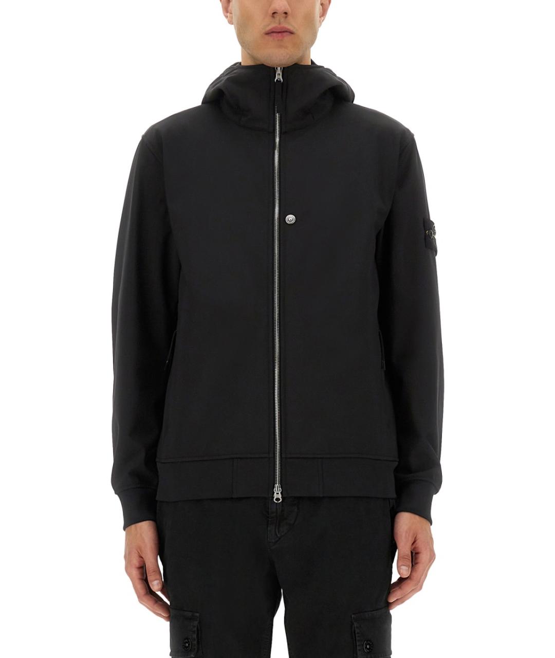 STONE ISLAND Черная полиэстеровая куртка, фото 2