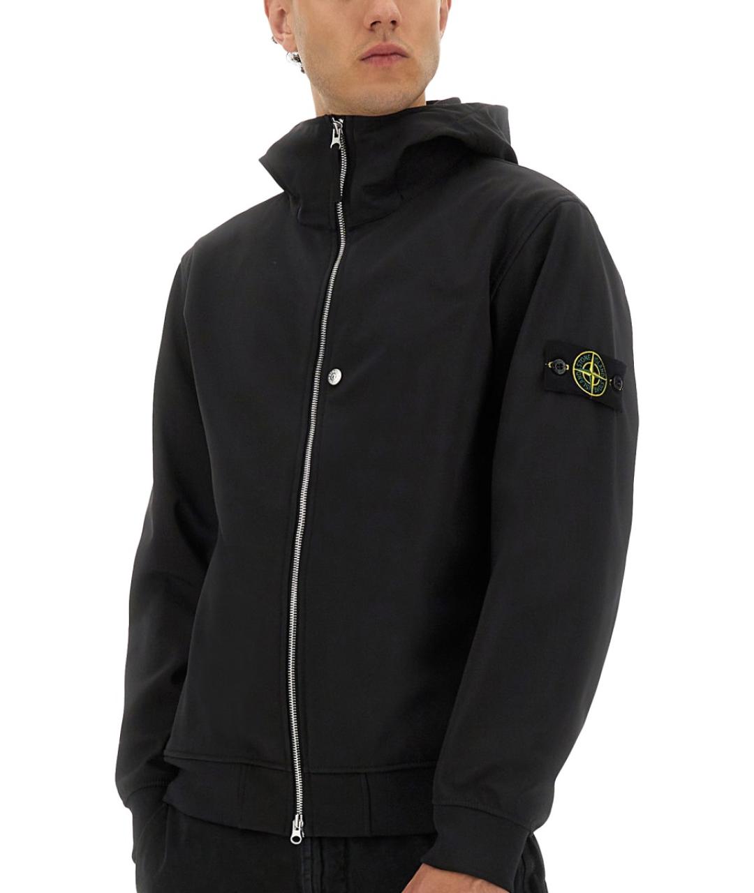 STONE ISLAND Черная полиэстеровая куртка, фото 5