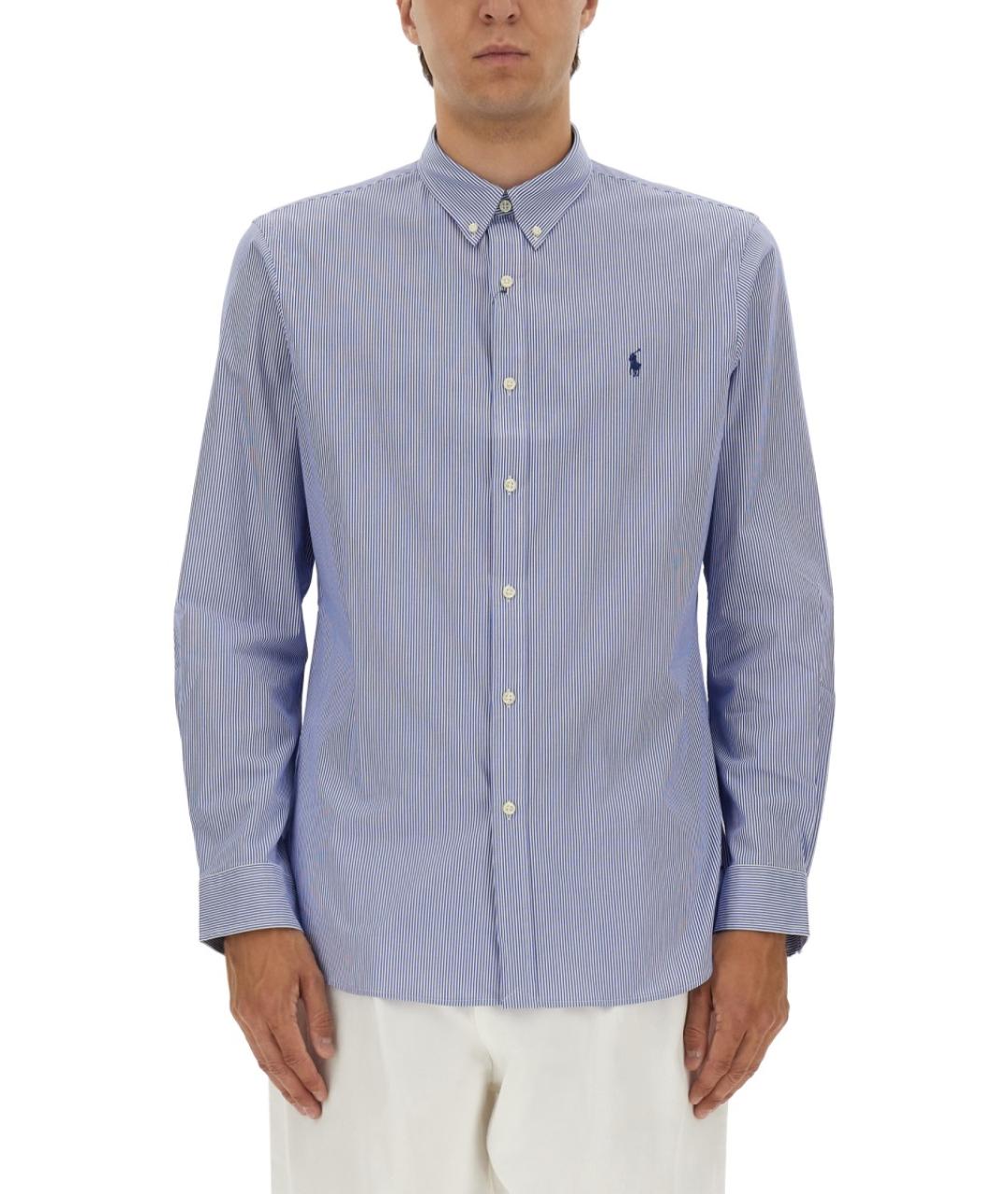 POLO RALPH LAUREN Синяя хлопковая кэжуал рубашка, фото 5