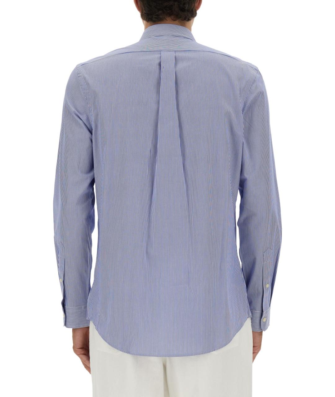 POLO RALPH LAUREN Синяя хлопковая кэжуал рубашка, фото 3