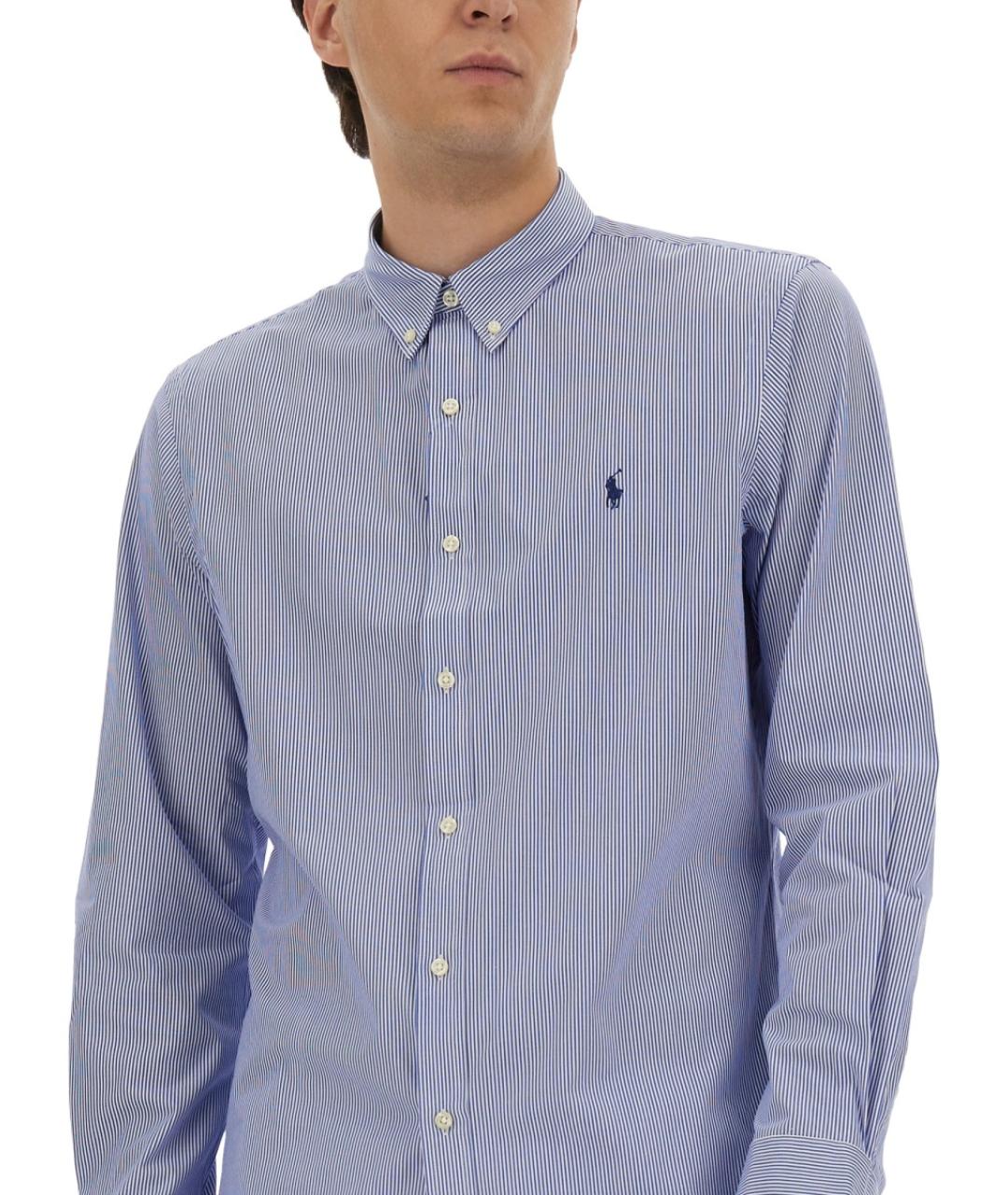 POLO RALPH LAUREN Синяя хлопковая кэжуал рубашка, фото 4