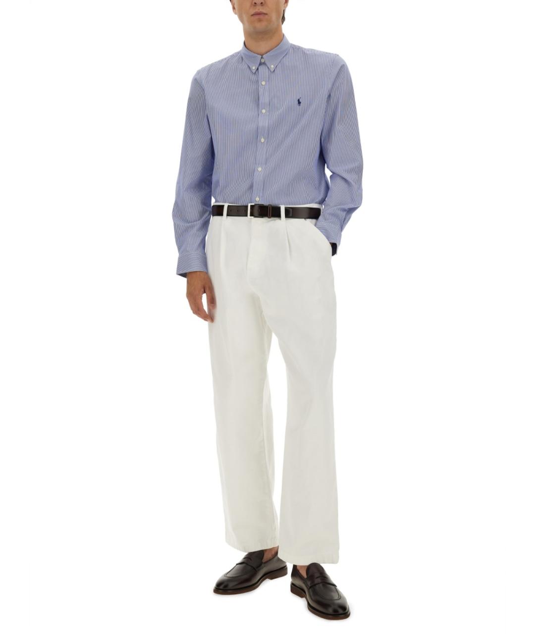 POLO RALPH LAUREN Синяя хлопковая кэжуал рубашка, фото 2