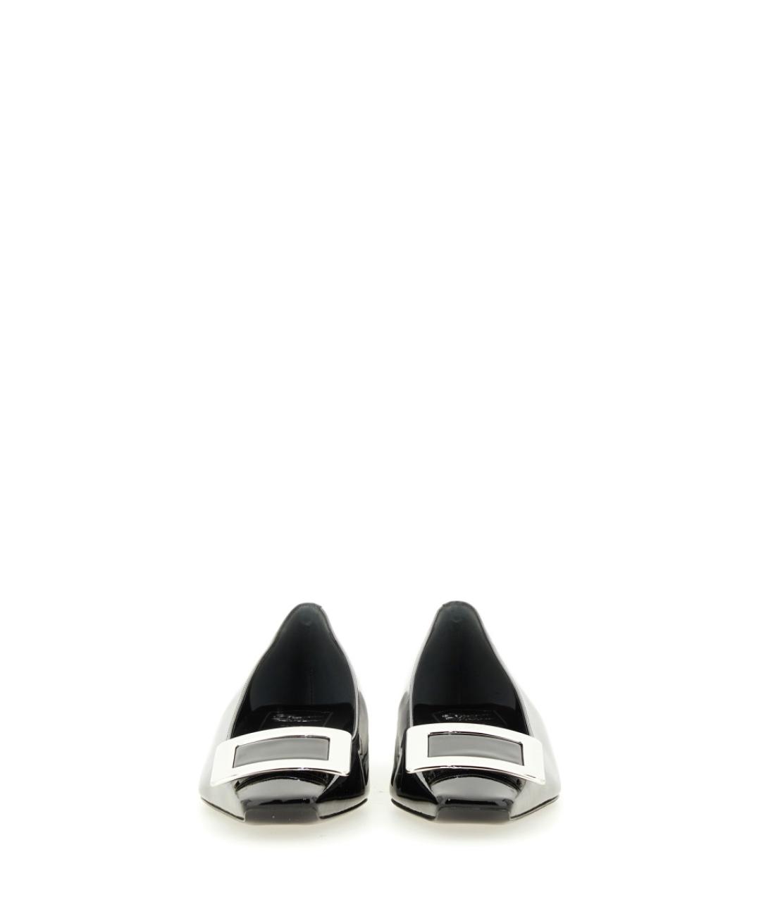 ROGER VIVIER Черные кожаные балетки, фото 4